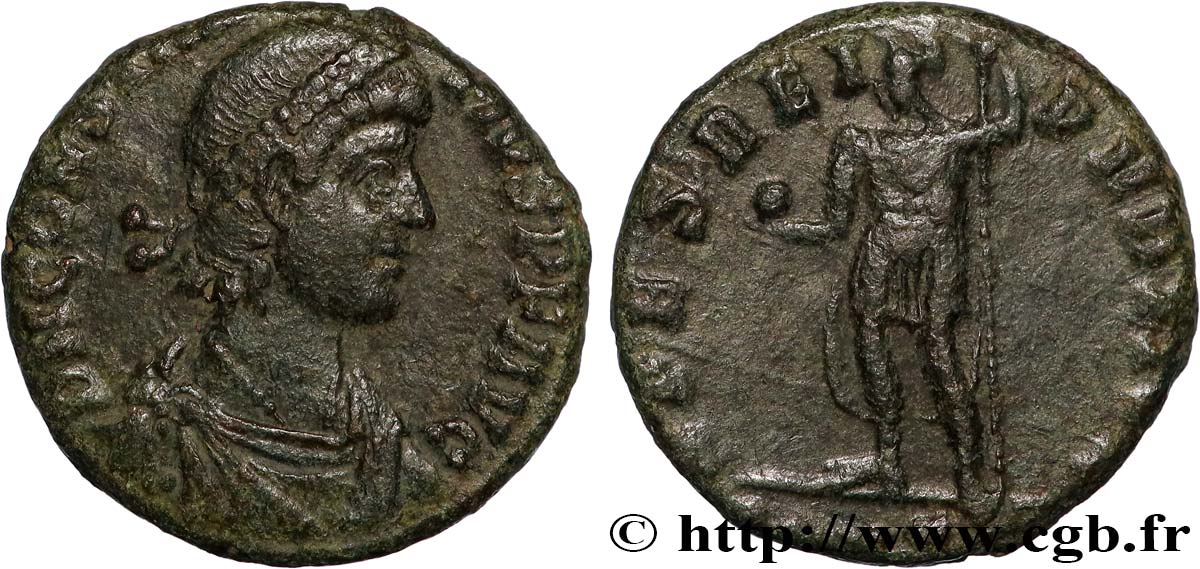 CONSTANTIUS II Maiorina réduite, (PB, Æ 3) AU/XF