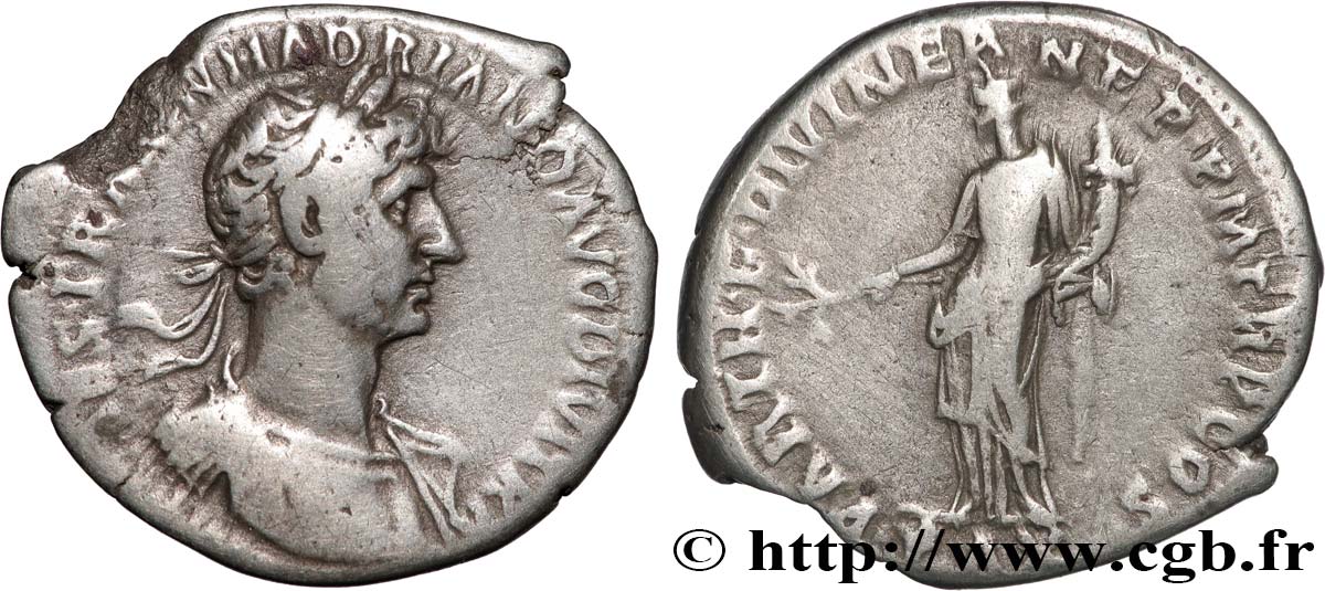HADRIAN Denier XF
