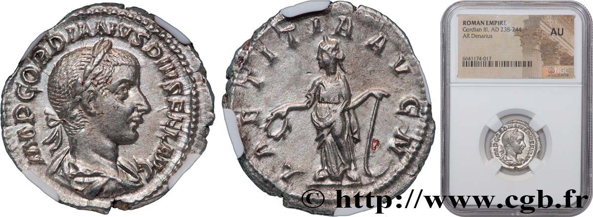 GORDIAN III Denier MS