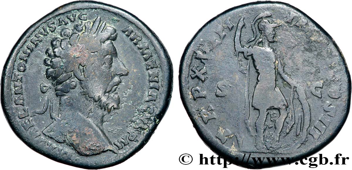 MARCUS AURELIUS Sesterce XF/VF