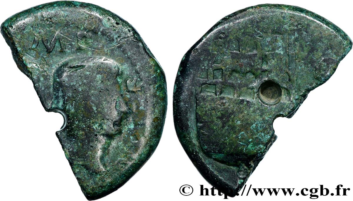 GALLIA - VIENNA - VIENNE - JULIUS CAESAR and OCTAVIAN Dupondius VF