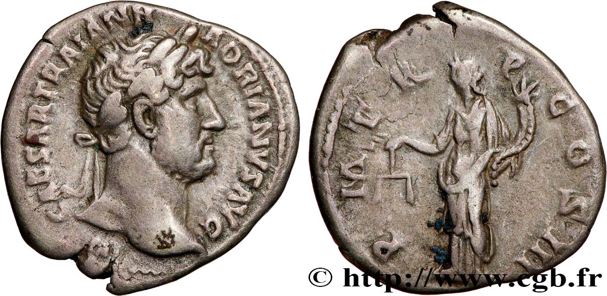 HADRIAN Denier XF