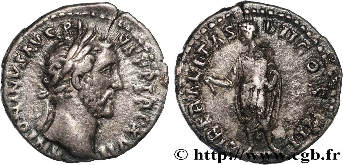 ANTONINUS PIUS Denier XF