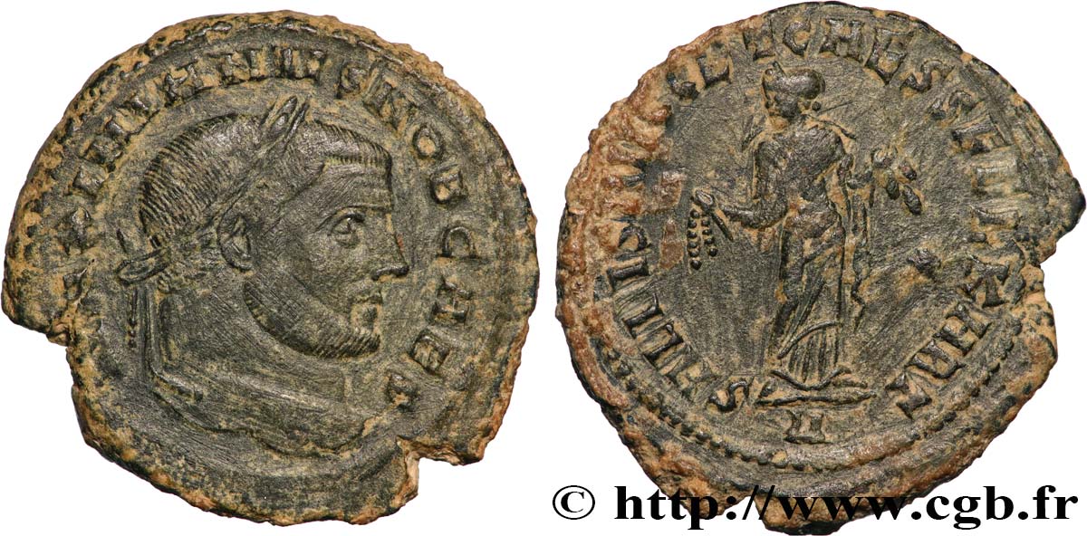 GALERIUS Follis ou nummus XF