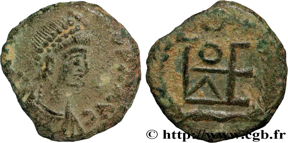 THEODOSIUS II Nummus, (PBQ, Æ 4) VF/VF