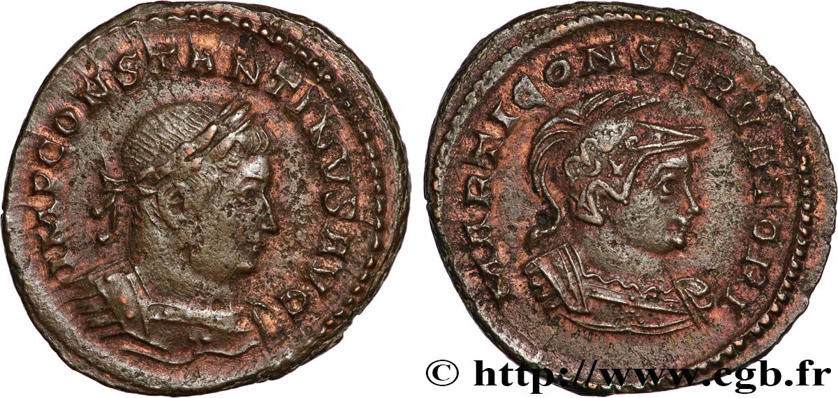 CONSTANTINO I EL MAGNO Follis ou nummus MBC+