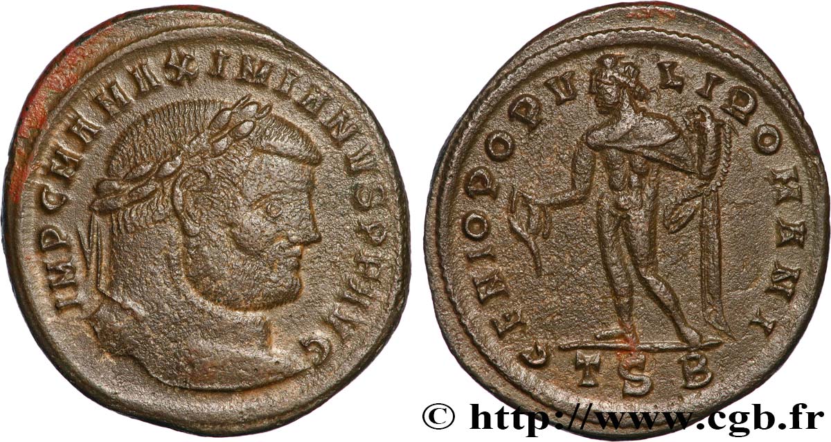 MAXIMIEN HERCULE Follis ou nummus TTB+
