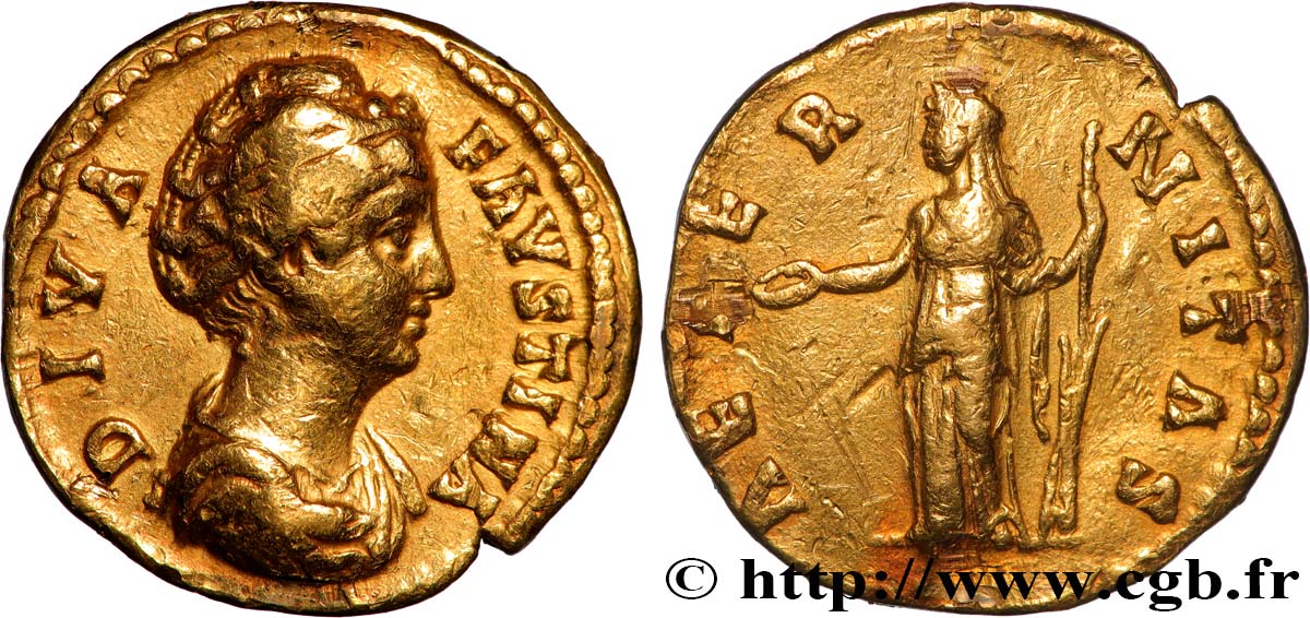 FAUSTINA MOTHER Aureus AU/XF