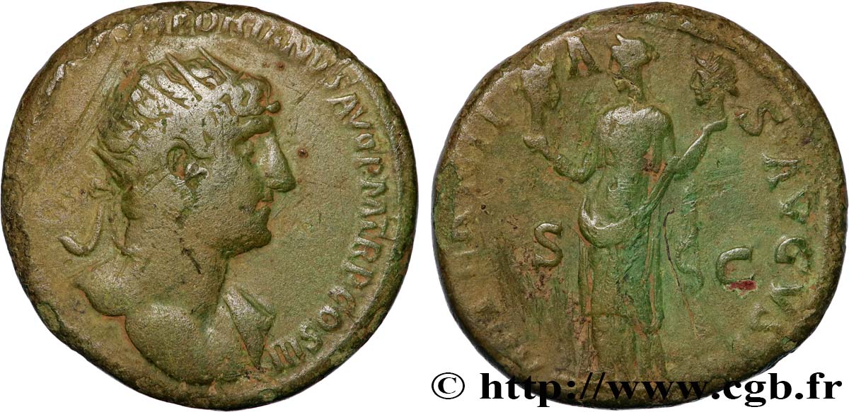 HADRIAN Dupondius VF