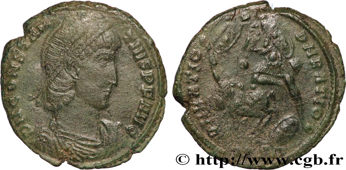 CONSTANTIUS II Maiorina réduite, (PB, Æ 3) XF