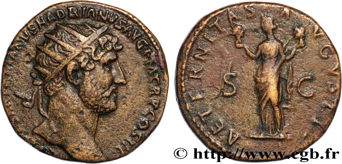 HADRIAN Dupondius XF