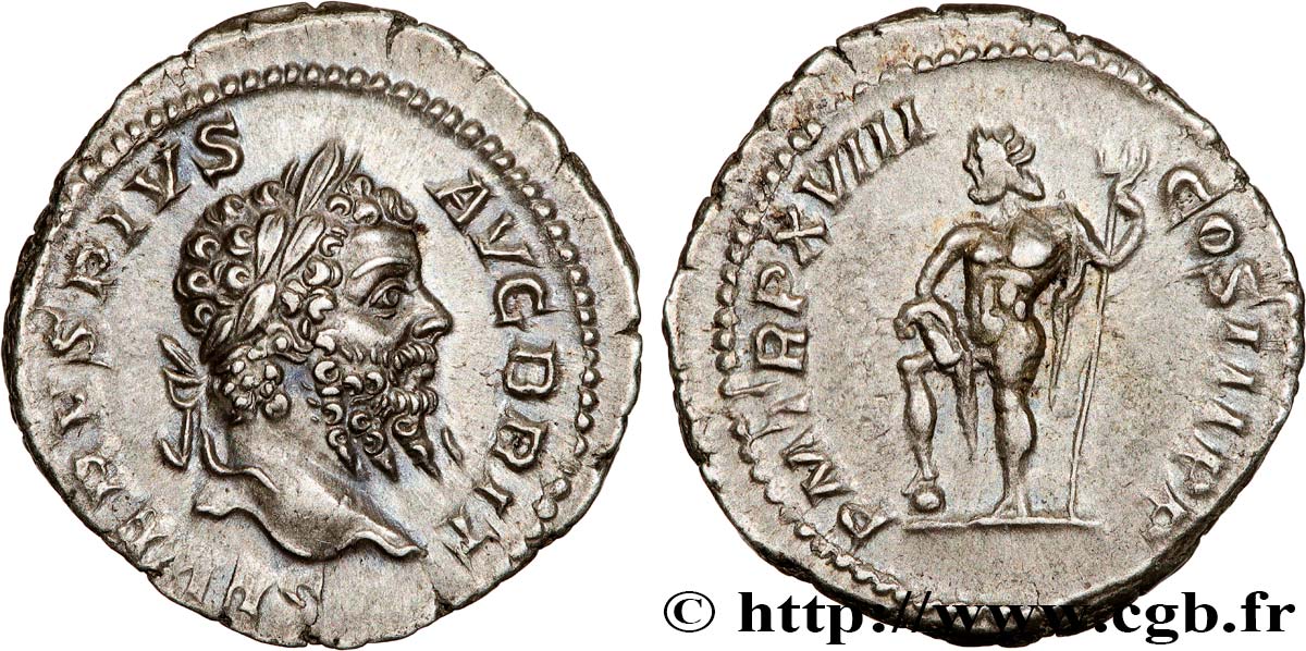 SEPTIMIUS SEVERUS Denier MS/AU