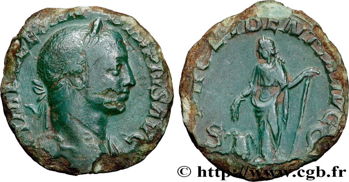ALESSANDRO SEVERO Sesterce q.BB/BB