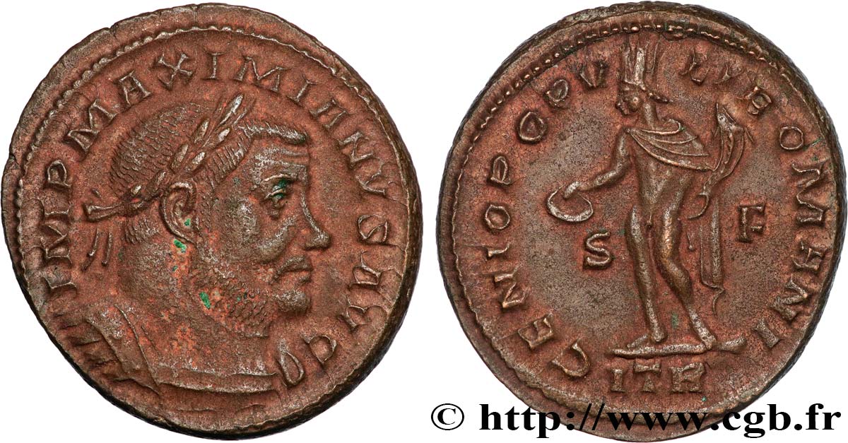 MAXIMIANUS HERCULIUS Follis ou nummus AU