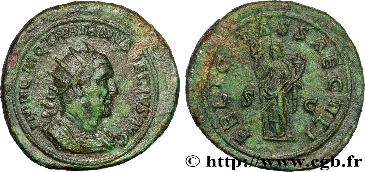 TRAIANUS DECIUS Double Sesterce fVZ/SS