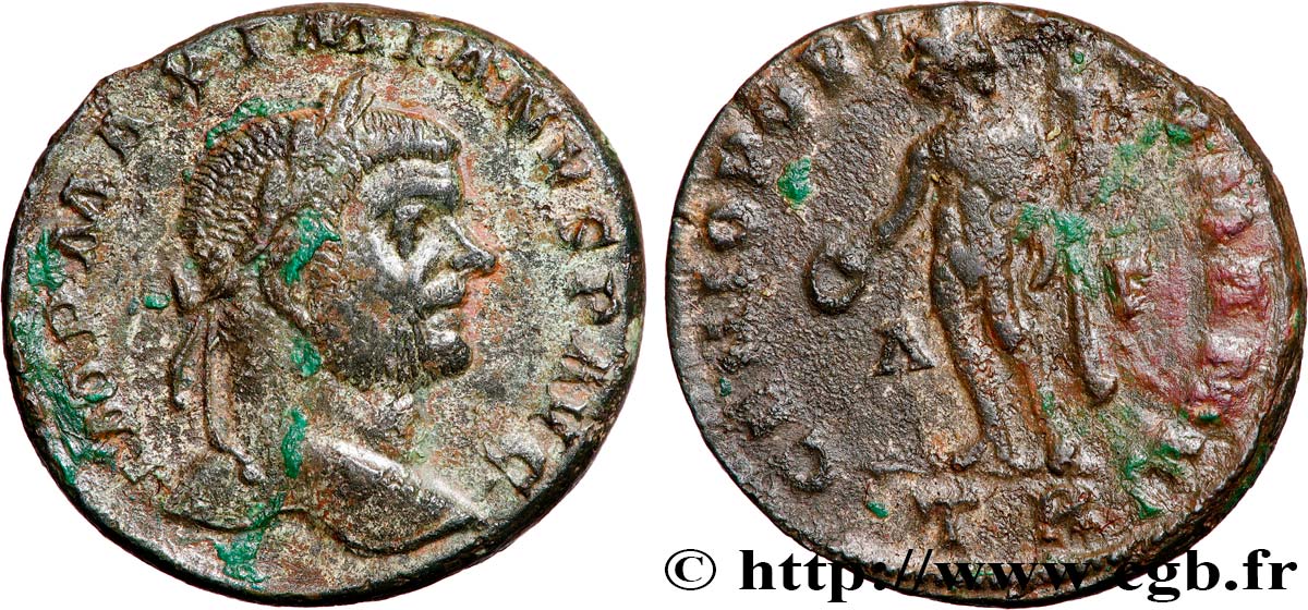 MAXIMIANUS HERCULIUS Follis ou nummus AU/XF