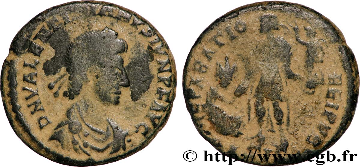 VALENTINIANUS II Maiorina pecunia, (MB, Æ 2) fSS