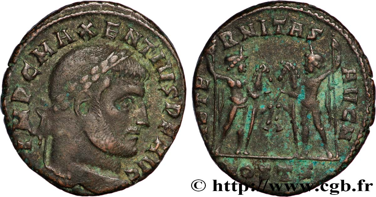 MAXENTIUS Follis ou nummus SS