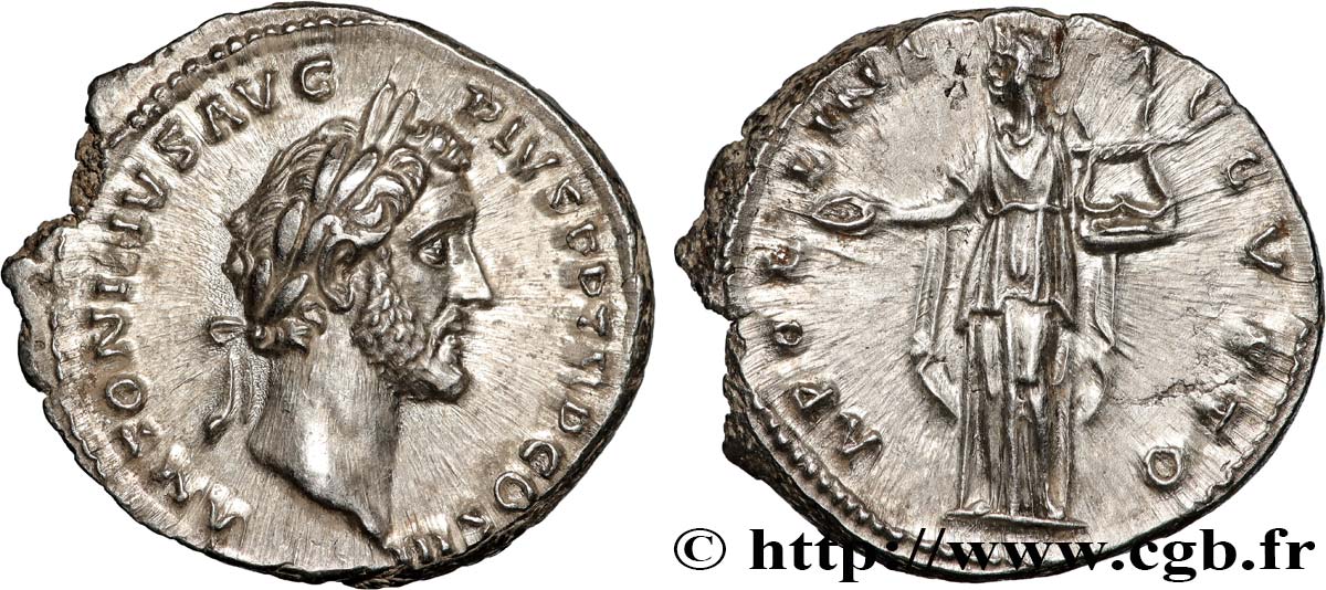 ANTONINUS PIUS Denier ST/fST