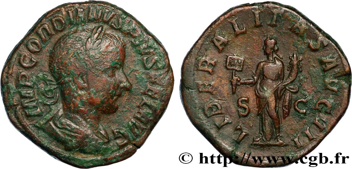 GORDIANUS III Sesterce fSS/SS