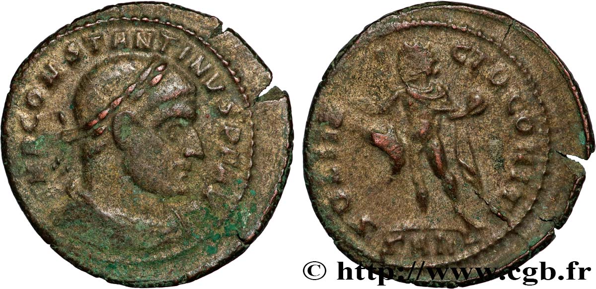 CONSTANTINE I THE GREAT Follis ou nummus XF