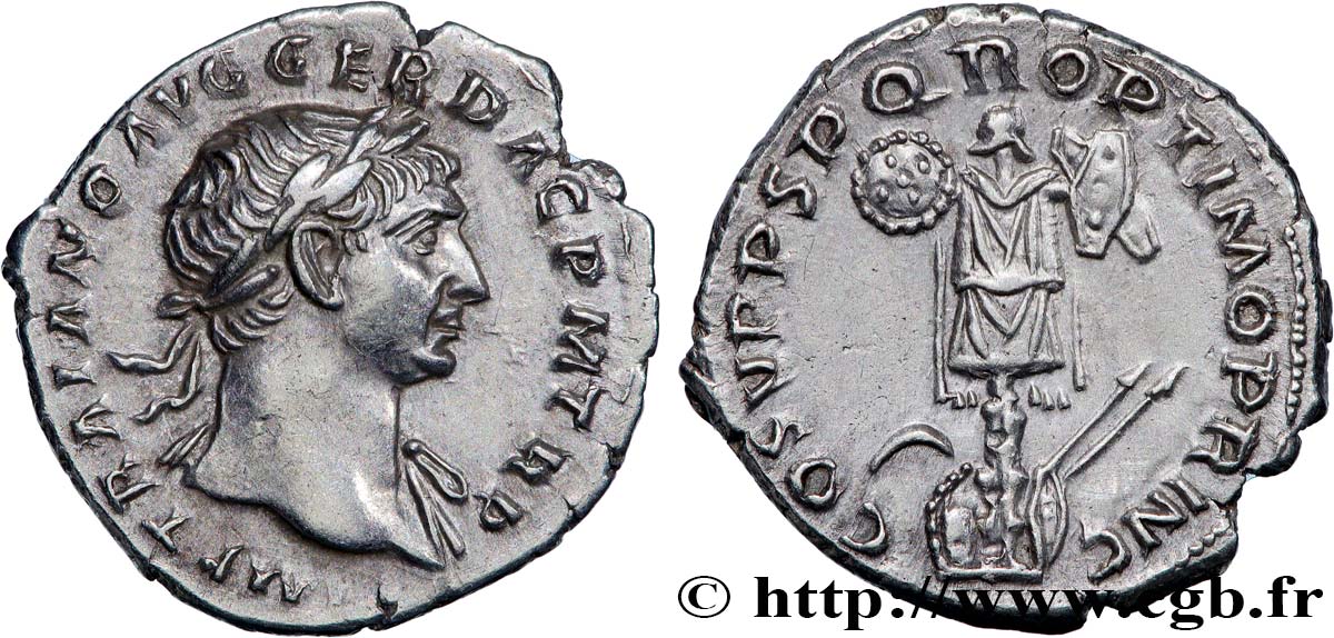 TRAJAN Denier FDC