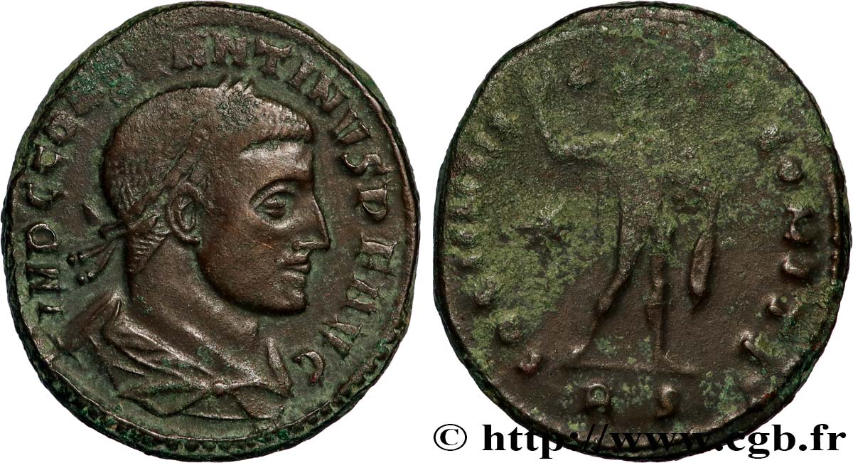 CONSTANTINE I THE GREAT Follis ou nummus AU/VF