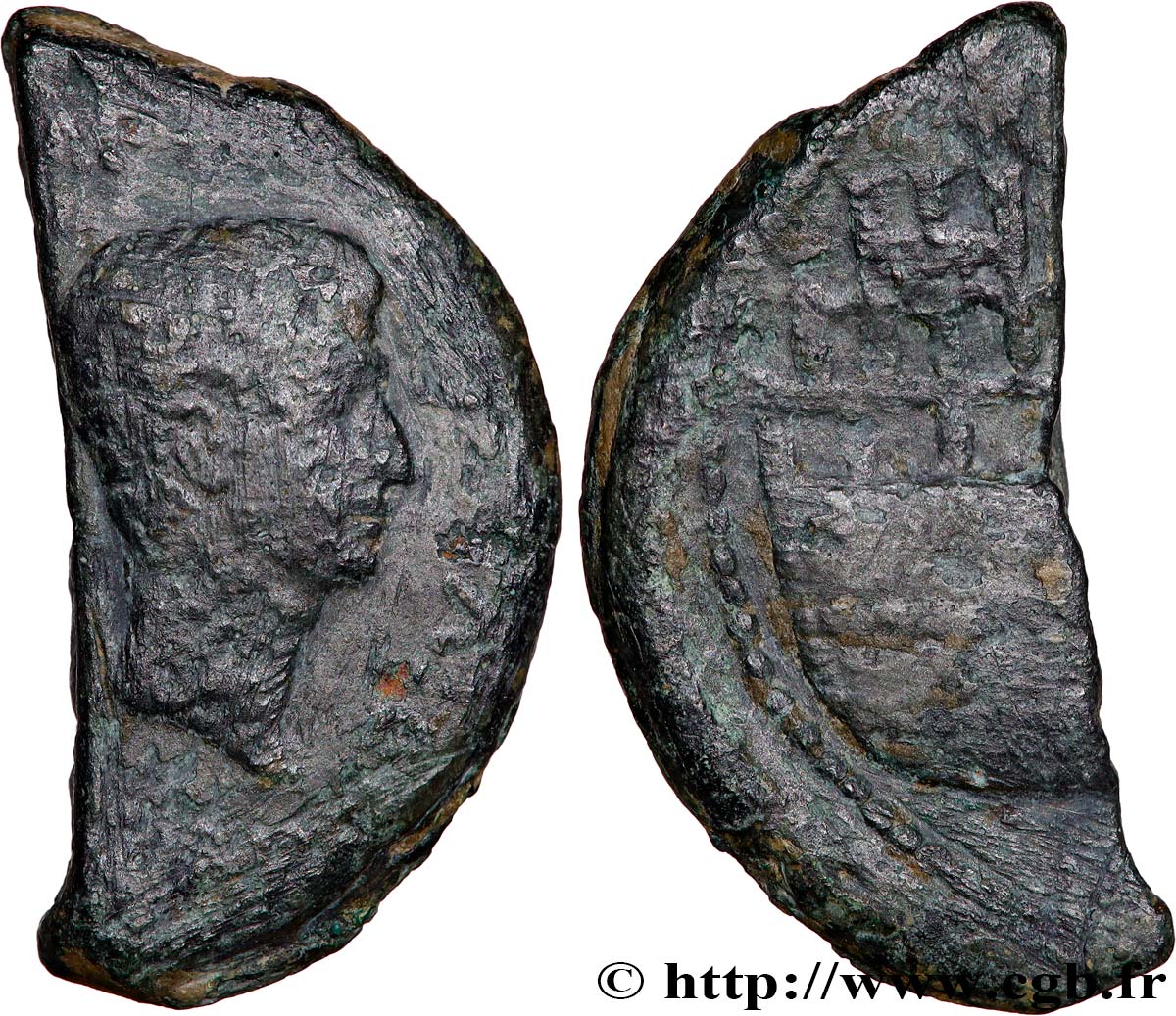 GALLIA - VIENNA - VIENNE - JULIUS CAESAR and OCTAVIAN Dupondius VF