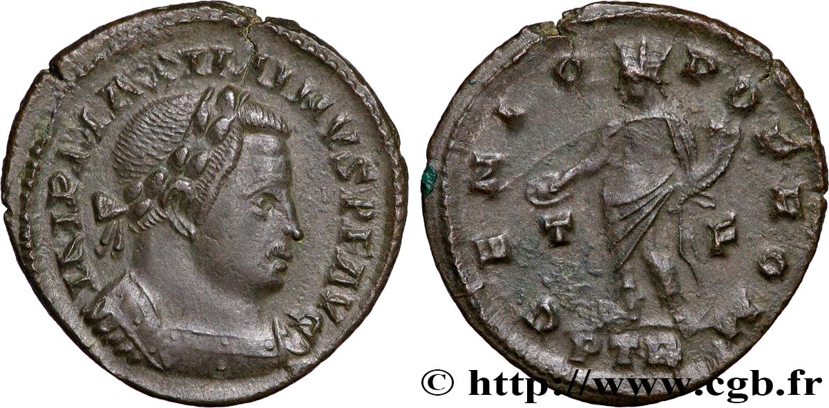 MAXIMINUS II DAZA Follis ou nummus fVZ