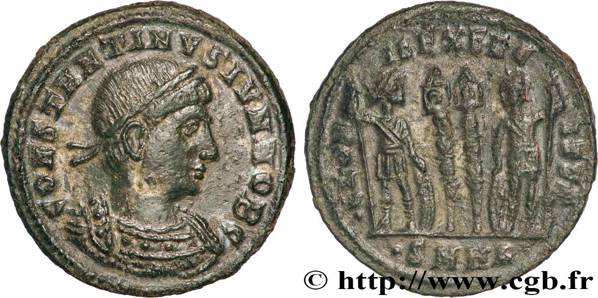 CONSTANTIN II Centenionalis ou nummus TTB+/TTB