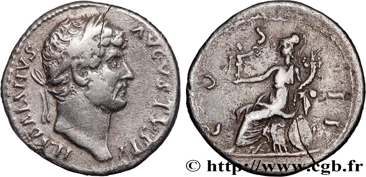 HADRIAN Denier XF