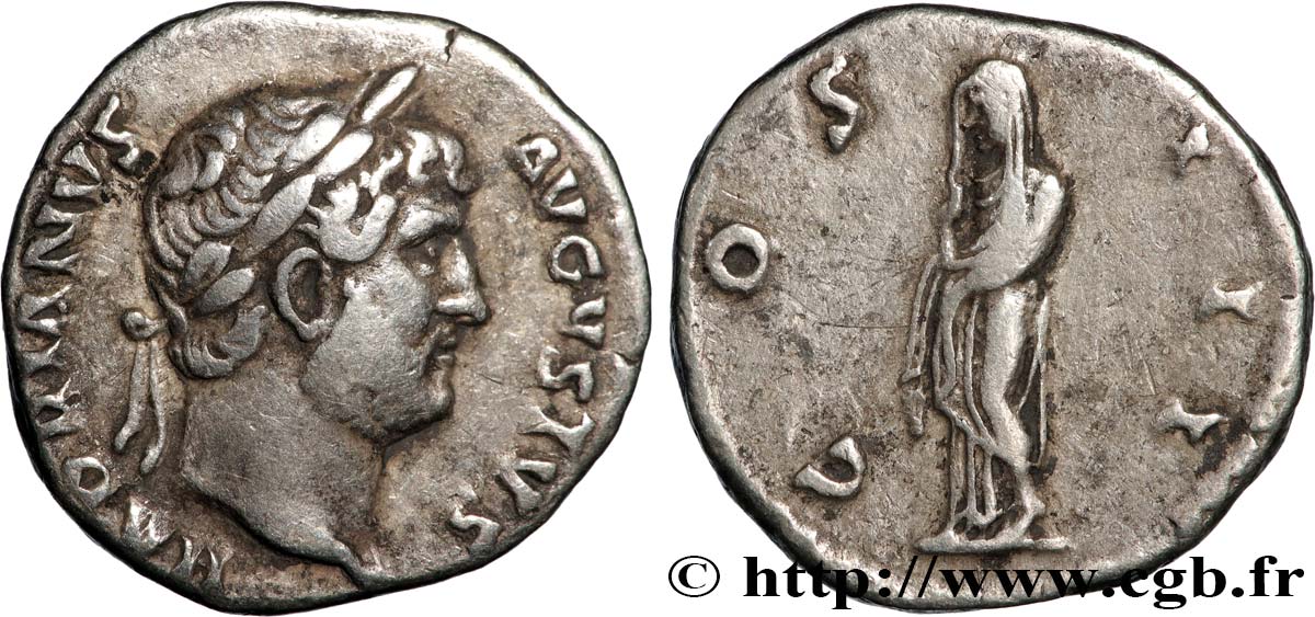 HADRIAN Denier AU/XF