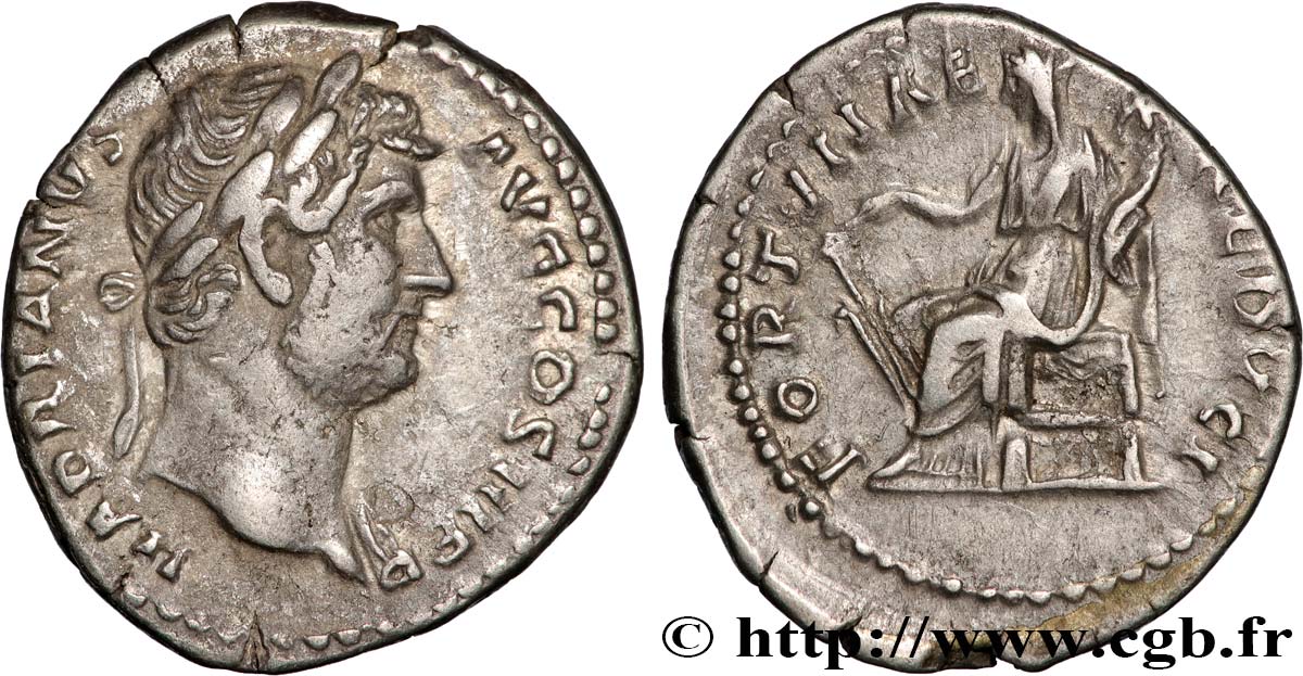 HADRIAN Denier AU/XF