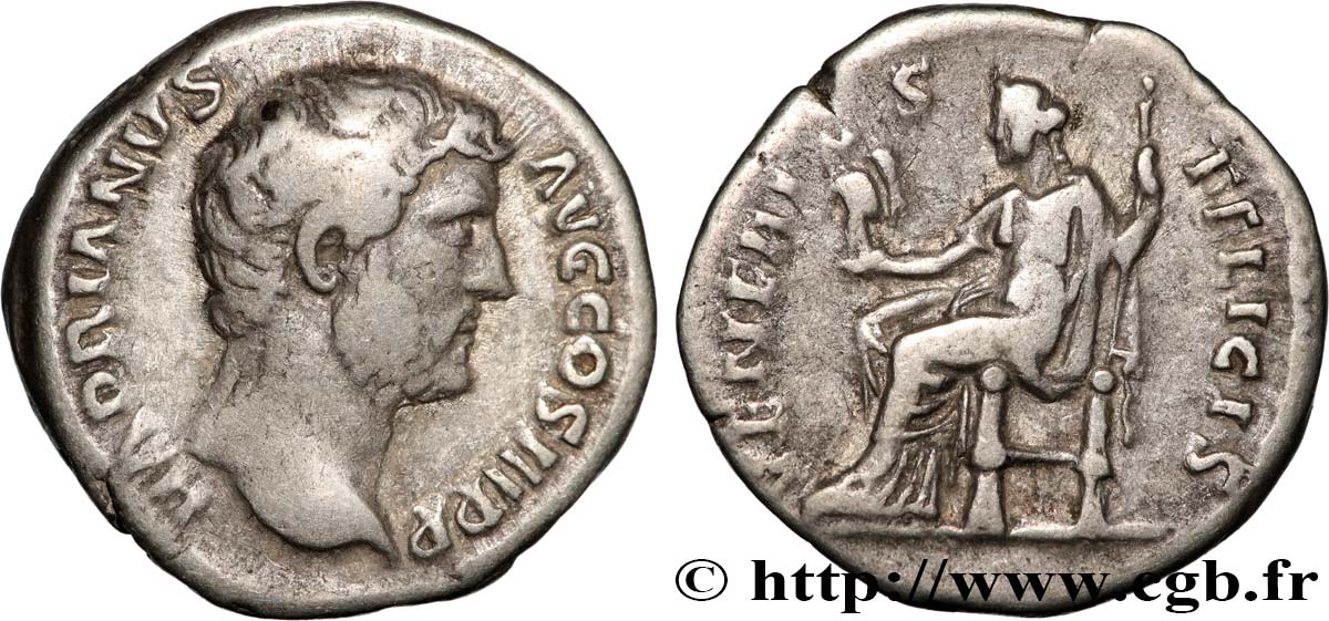 HADRIAN Denier XF