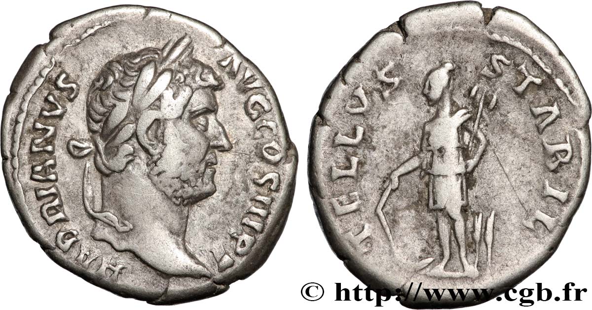 HADRIAN Denier AU/XF