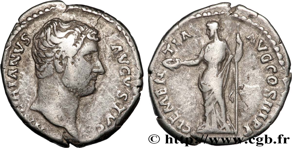 HADRIAN Denier XF