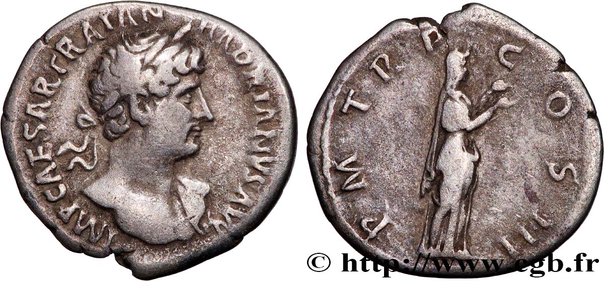 HADRIAN Denier XF