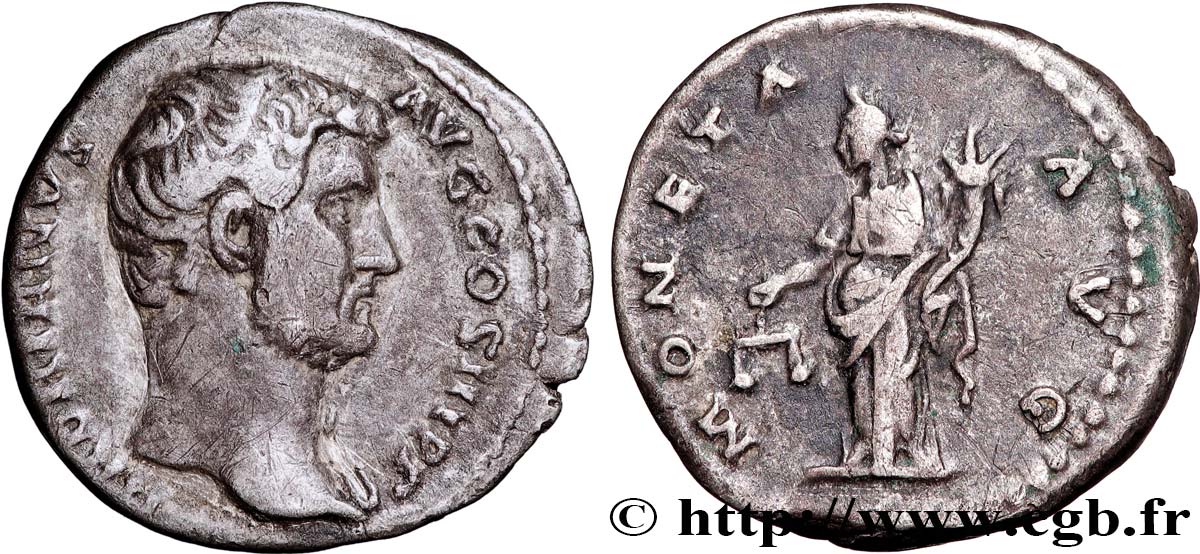 HADRIAN Denier XF