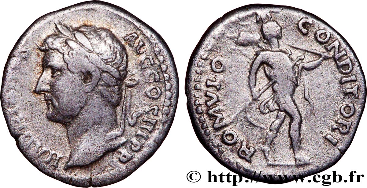 HADRIAN Denier AU/XF