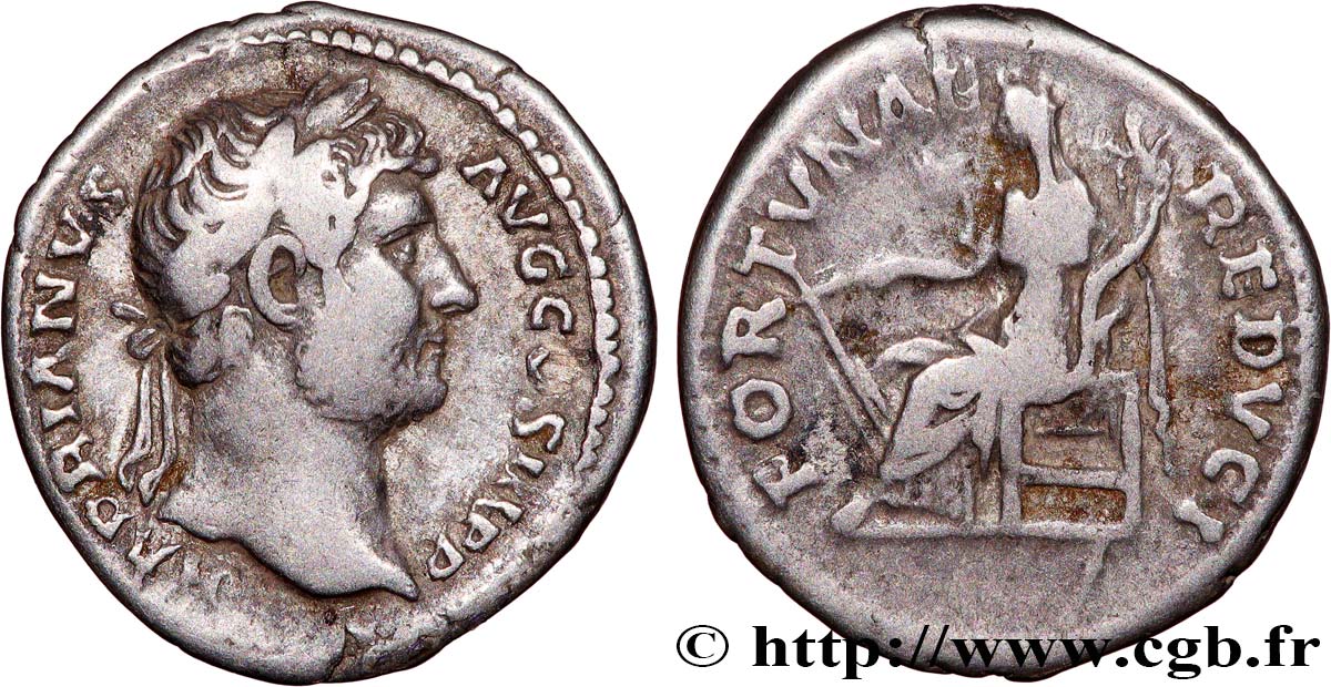 HADRIAN Denier AU/XF