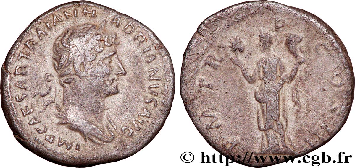 HADRIAN Denier XF