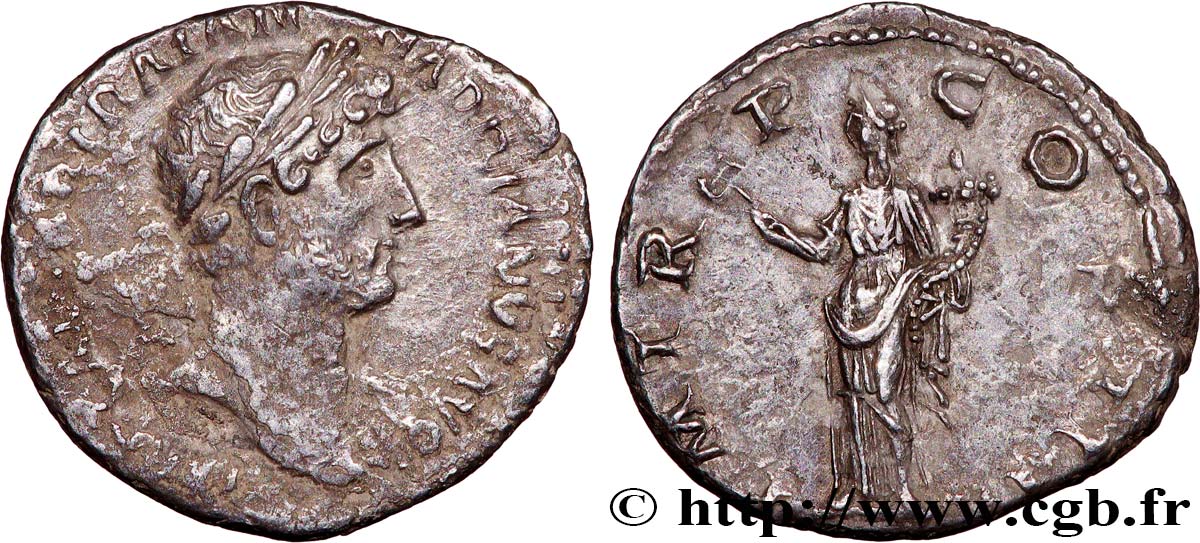 HADRIAN Denier XF