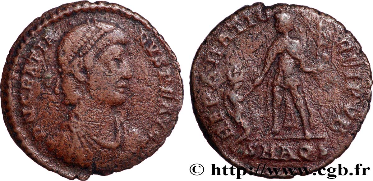 GRATIAN Maiorina pecunia, (MB, Æ 2) XF