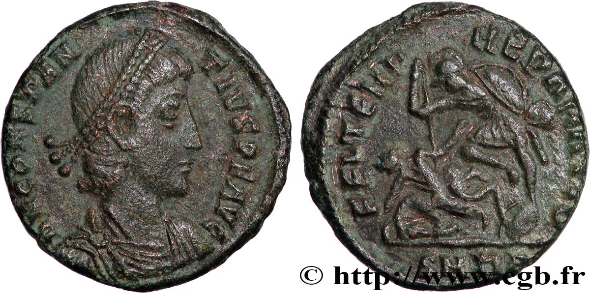 CONSTANTIUS II Maiorina réduite, (PB, Æ 3) fVZ