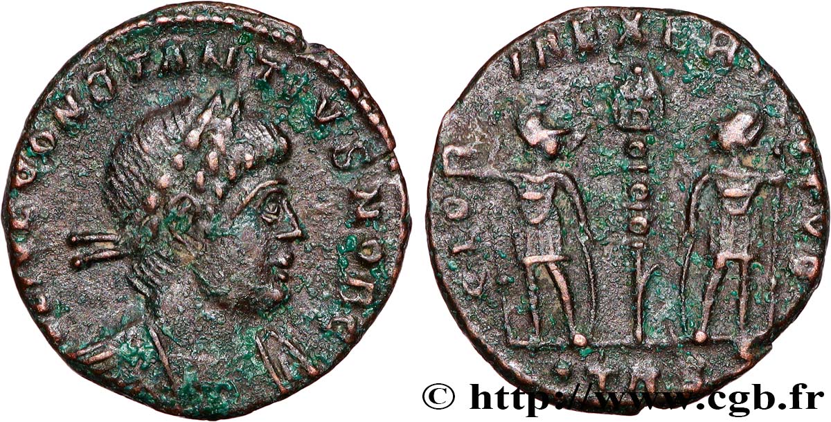 CONSTANTIUS II Centenionalis ou nummus AU/XF