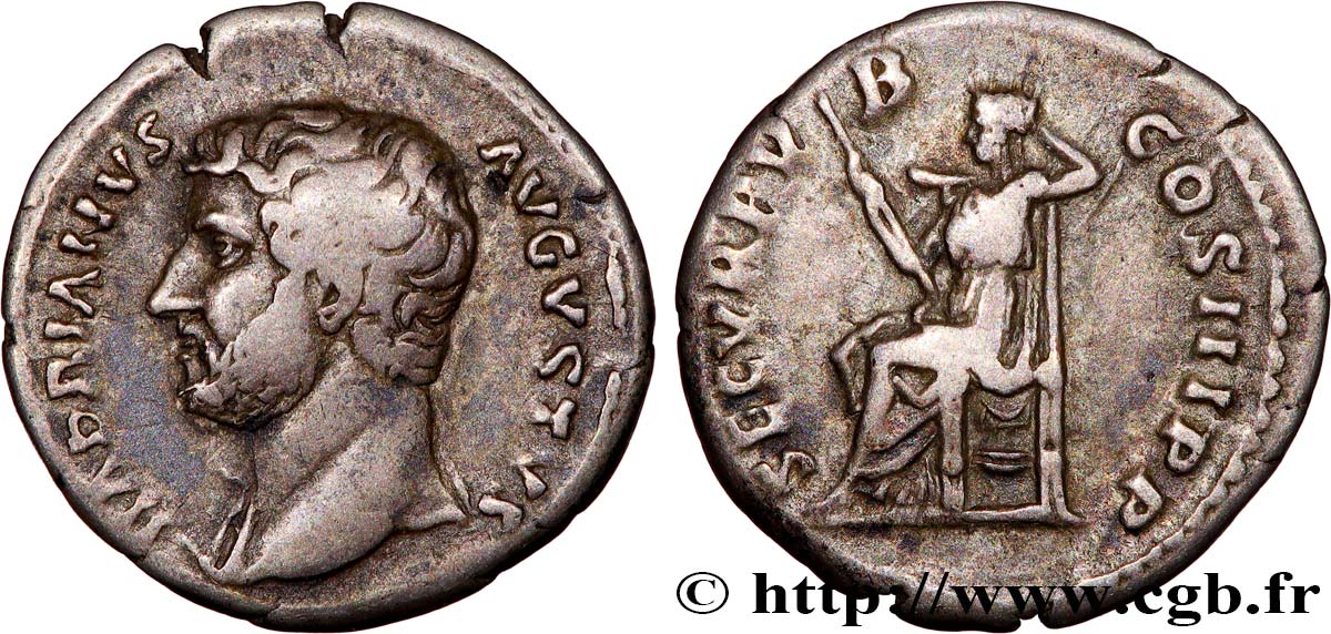 HADRIAN Denier AU