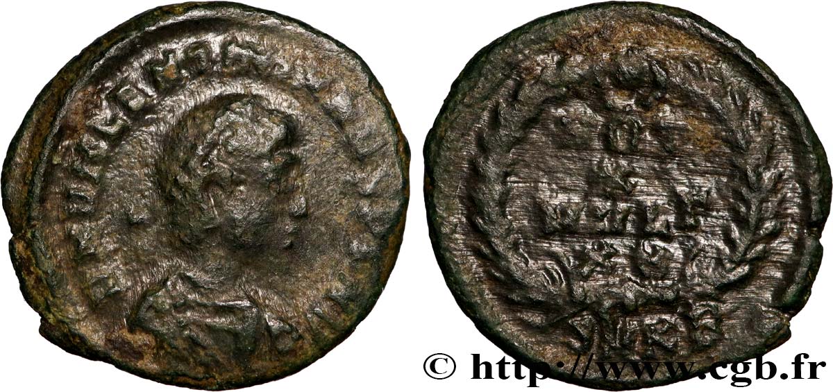 VALENTINIAN II Nummus, (PBQ, Æ 4) XF