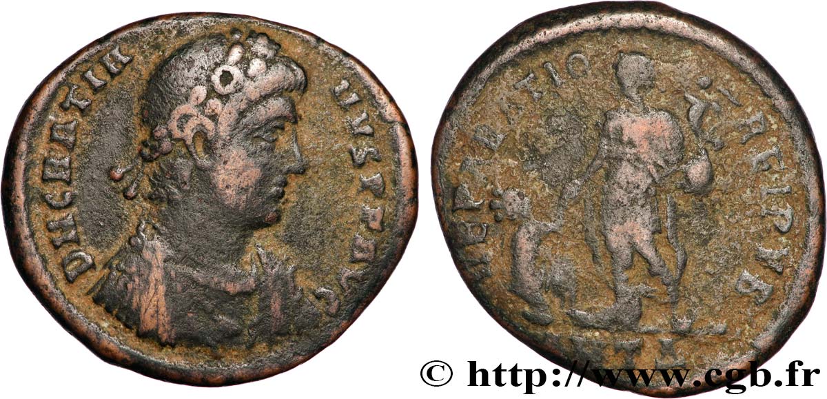 GRATIAN Maiorina pecunia XF/VF