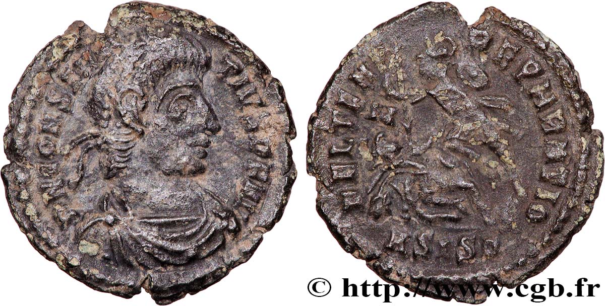 CONSTANTIUS II Maiorina réduite AU/XF