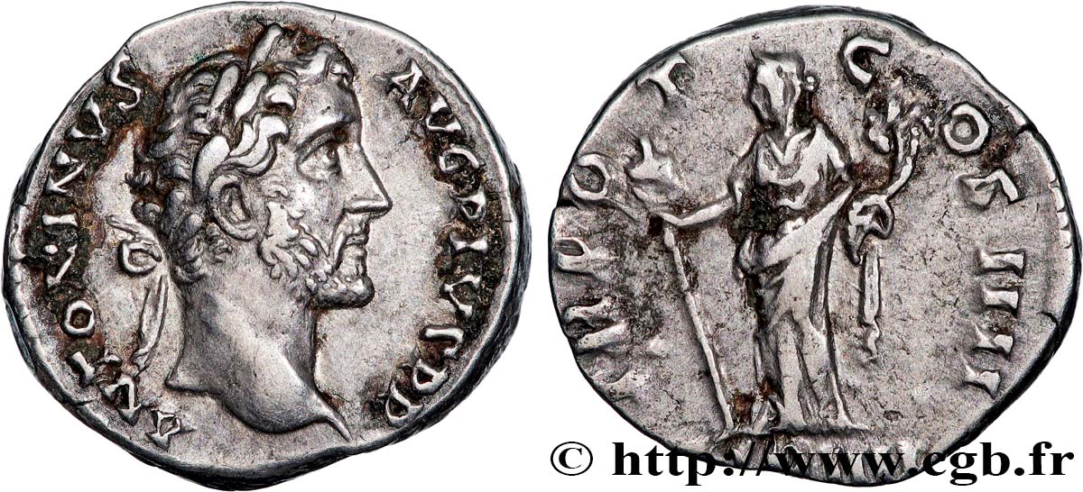 ANTONINUS PIUS Denier AU/XF